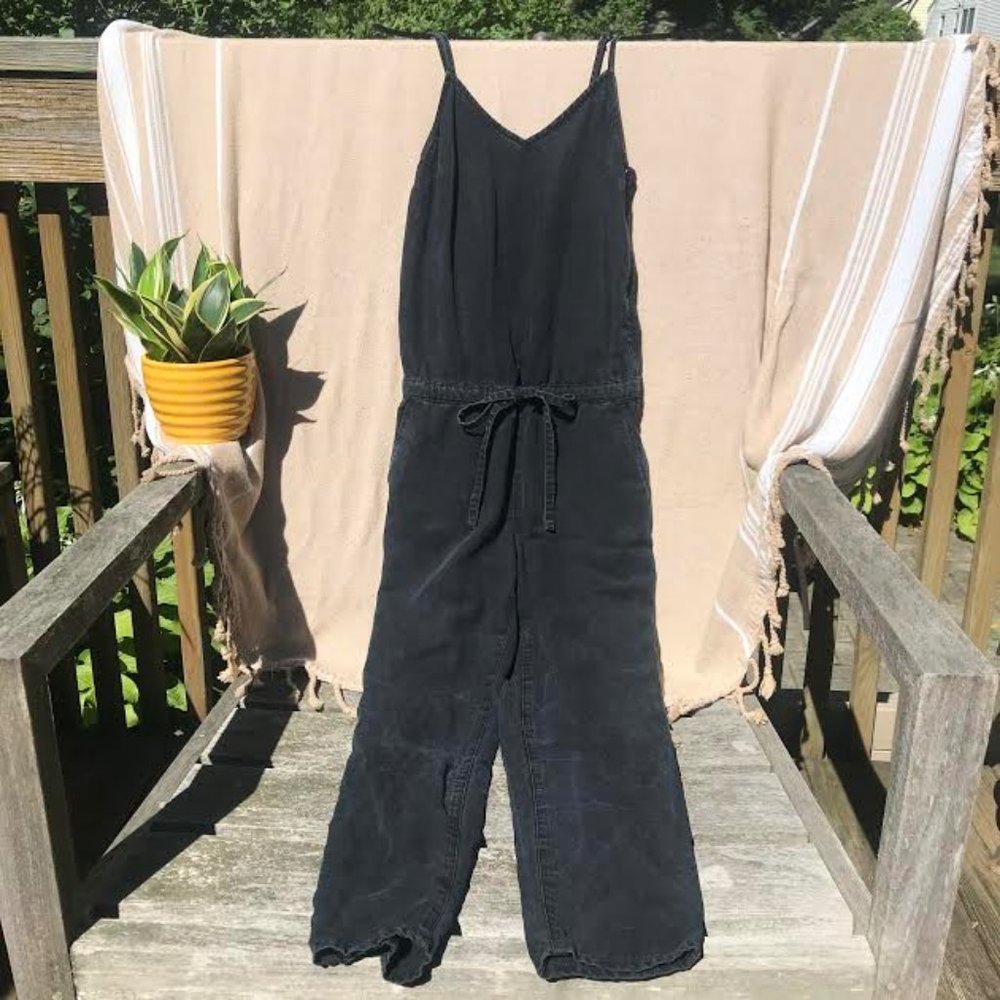 PAIGE Dark Wash Strappy Jumpsuit